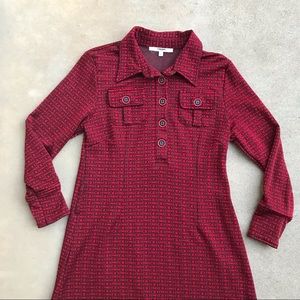 Vertigo Paris Long Sleeve Shirt Dress Size Medium